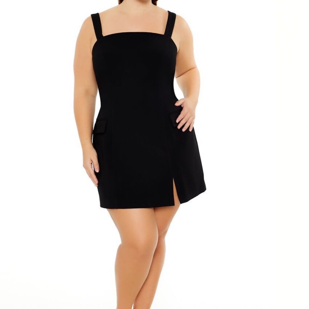 NWT Forever 21 Square Neck Black Mini Dress - Plus Size